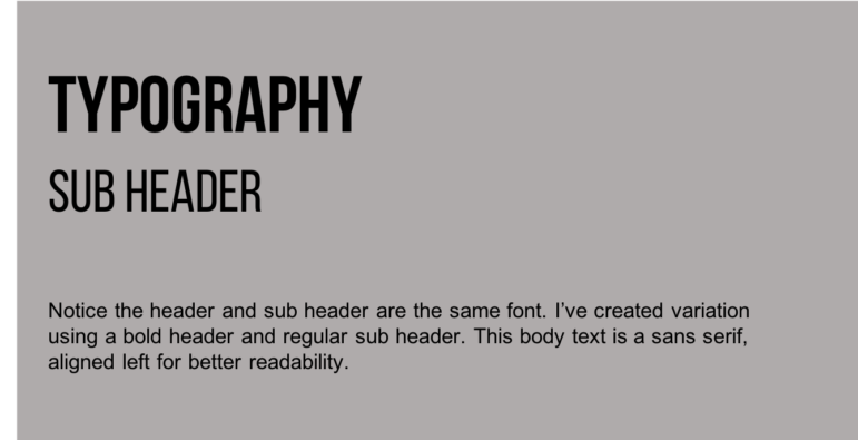 Typography examples