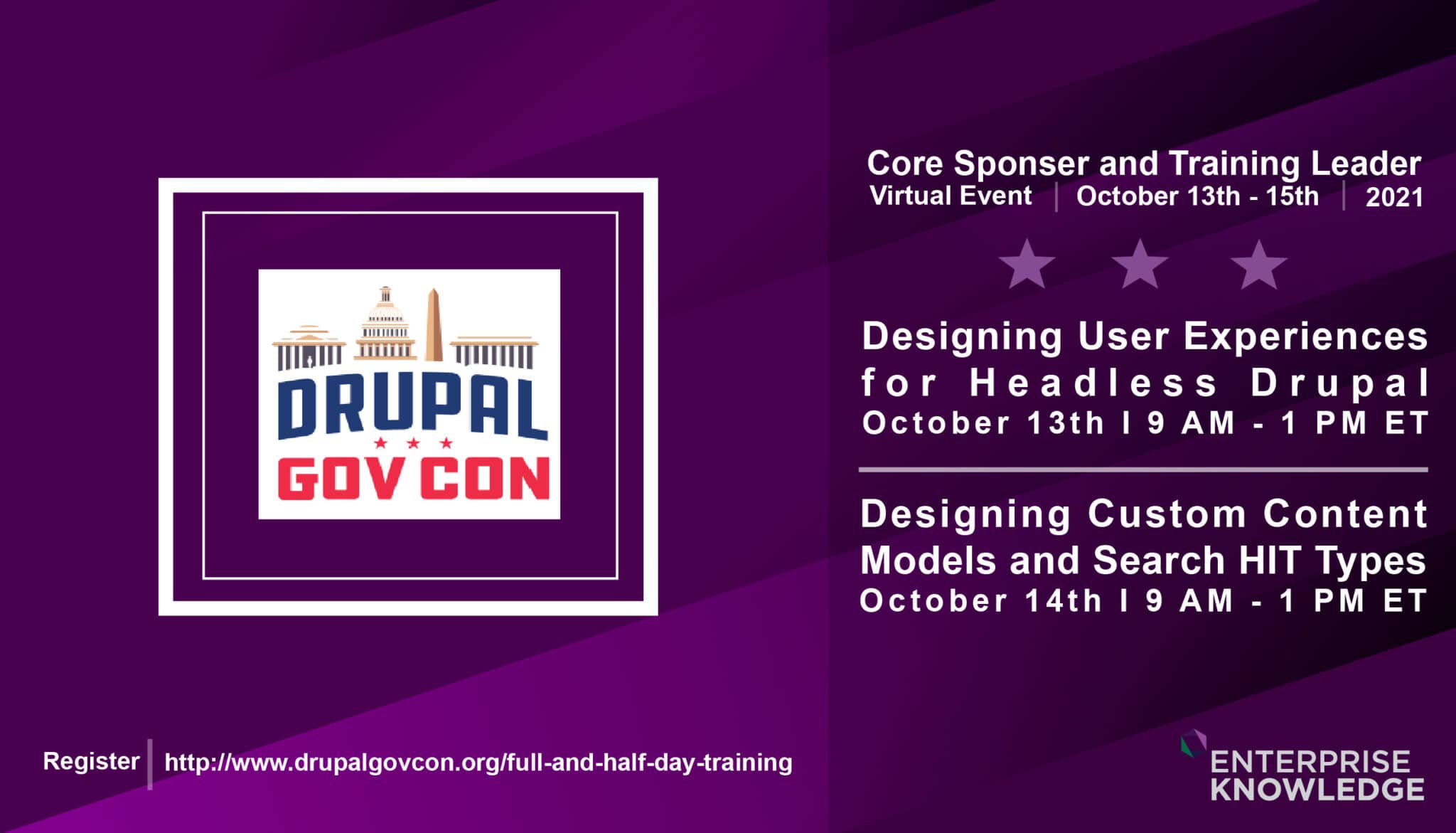 Enterprise Knowledge To Be A Core Sponsor And Training Leader At Drupal 