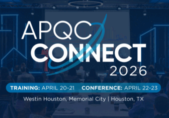 Image of the APQC Connect 2026 webpage with the training and conference dates and location